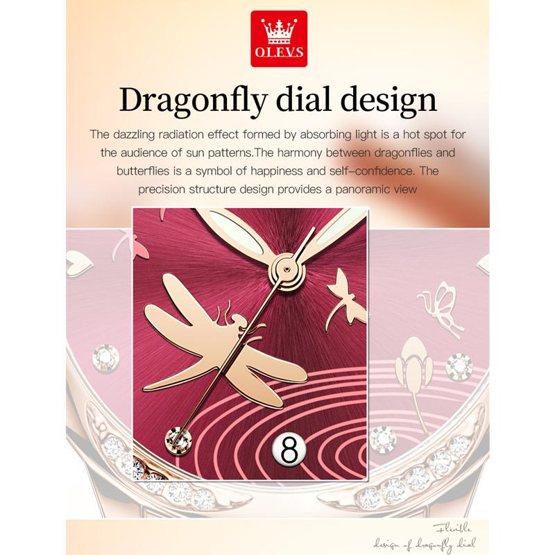 OLEVS 6610 With Gift Box Luxury Fashion Automatic Mechanical Watch Waterproof Noble Luminous Diamond Set Elegant Women's Watch