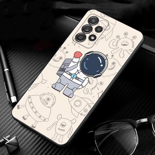 Чехол с милым мультяшным астронавтом для Samsung Galaxy A51 A71 A01 A11 A21 A21s A31 A41 A72 A52 A42 A32 A22 A12 A02 A02s F42