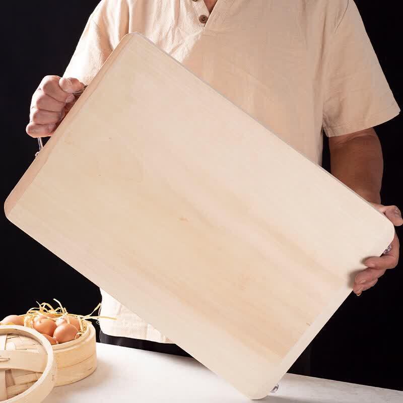 Qiwei Large Solid Willow Wood Rectangular Cutting Board