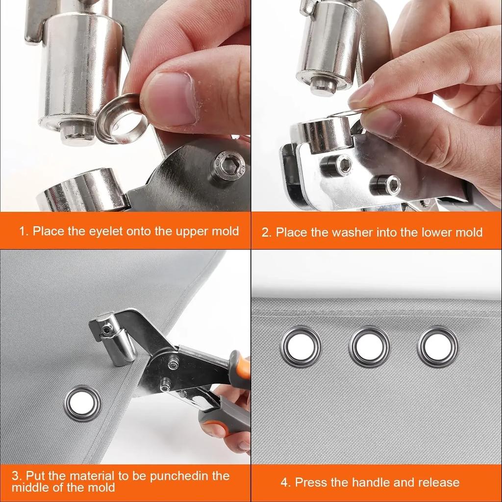 Нержавеющая сталь Отверстие для люверсов Ручной инструмент Портативный легкий ручной монтаж Плоскогубцы для кнопок Кожаная заклепка Пряжка