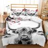 Kit Chinese Ink Landscape Plum Blossom 3D Digital Printing Three-piece Set Four-piece Set