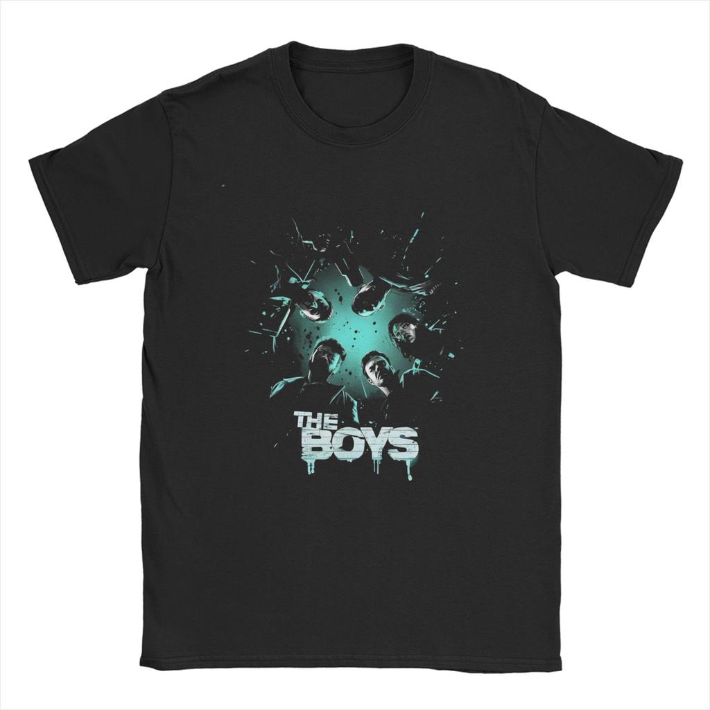 Винтажные Футболки с Логотипом The Boys Унисекс ЖЕНСКИЕ Хлопковые Футболки с Круглым Вырезом Футболки с Коротким Рукавом Идея для Подарка Одежда