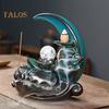 Moon Incense Burner Ceramic Waterfall Incense Burner Well-designed Incense Holder Aromatherapy Ornament Home