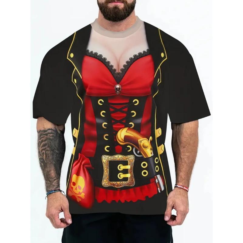 7XL Plus Size Летние модные повседневные спортивные мужские свободные футболки с круглым вырезом и принтом из двух частей с короткими рукавами