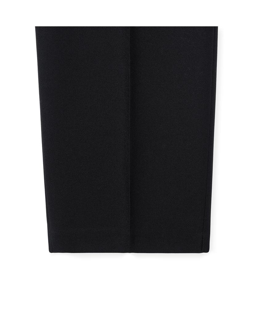 IOLO Twill Relaxed One-Pleat Pants_Black