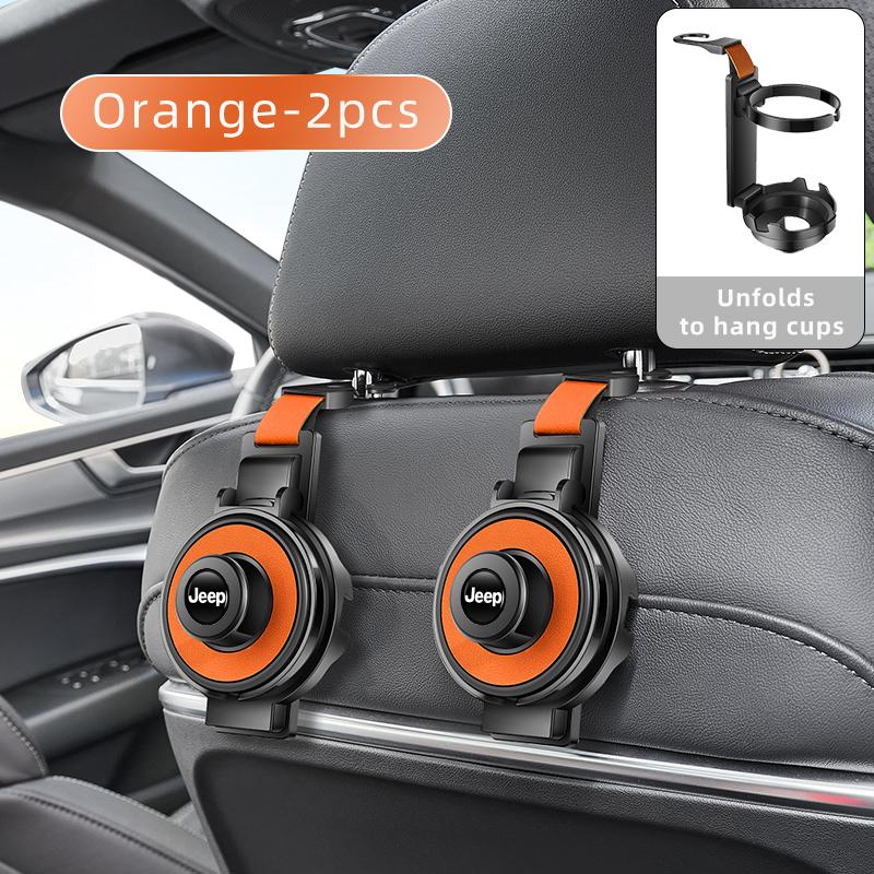 For Jeep Car Seat Headrest Hook Water Cup Holder For Jeep Renegade Compass Grand-Cherokee Wrangler-JK Commander Trailhawk