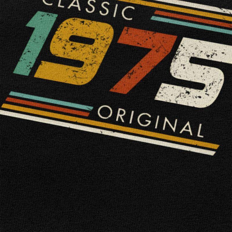 Fashion 50th Classic 1975 Original T Shirt Men Short Sleeve Custom Years Birthday Gift Tshirts Casual Tee Tops Slim Fit Tshirts