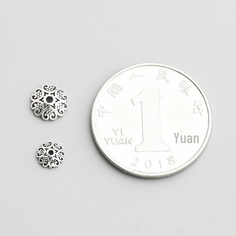 Разделитель колпачков для бусин в форме цветка из стерлингового серебра S925 для браслетов ручной работы своими руками