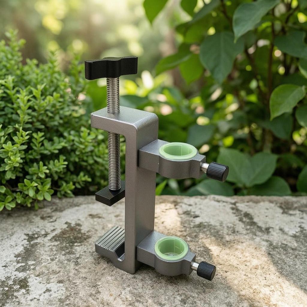 Heavy Duty Fishing Rod Holder Clamp for Deck Edge Degree Adjustable Aluminum