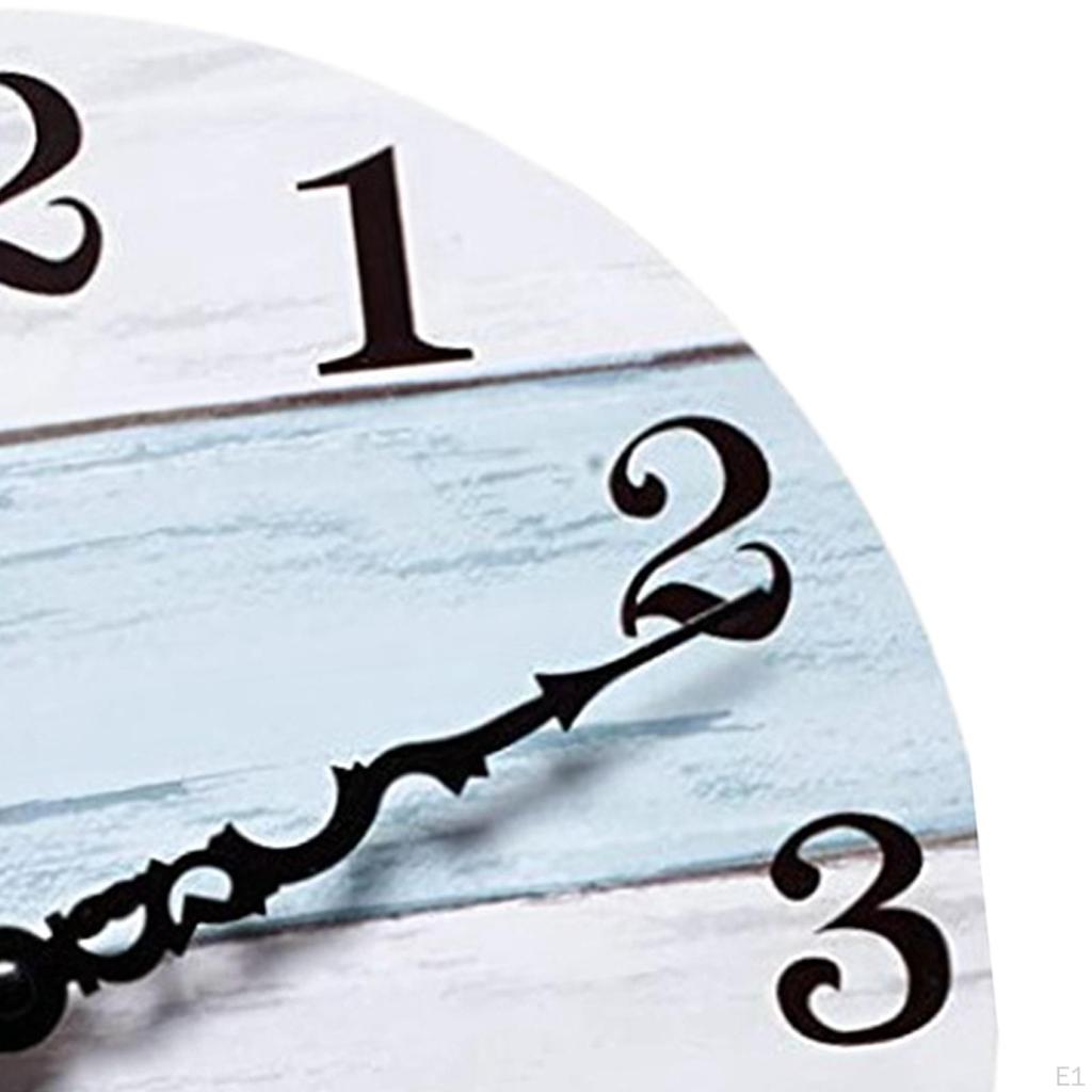 Wooden Wall Clock Quiet Decorative for Living Room Kids Bedroom