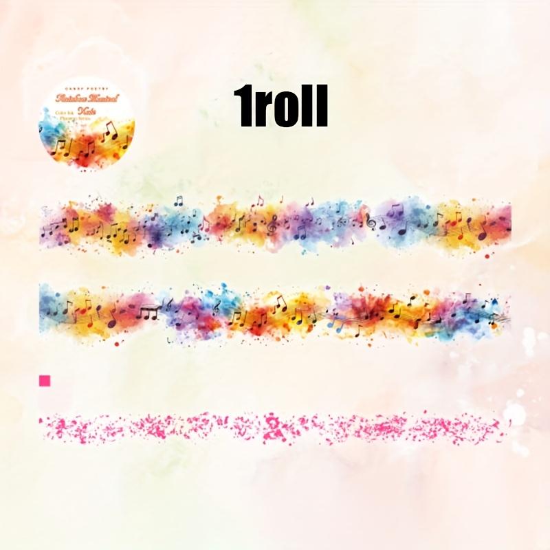 1 рулон голографической радужной цветочной ПЭТ-ленты с бабочками для ручного учета, скрапбукинга, ведения журнала, DIY-принадлежности для коллажной арт-декорации