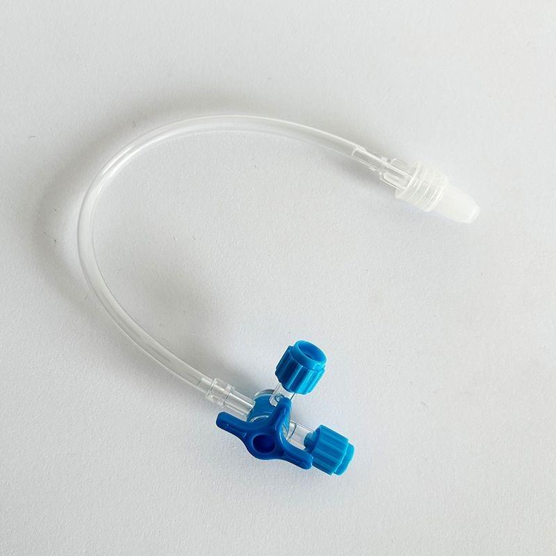 Pet Drainage and Infusion Three-Way Stopcock with Luer Lock Connectable to Syringe Three-Way Valve Extension Line 4.0*10cm