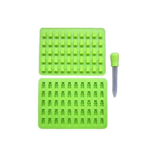 3D мармеладный мишка в форме силиконовой формы для торта, конфеты, десерт, шоколадная форма, лоток для кубиков льда с пипеткой