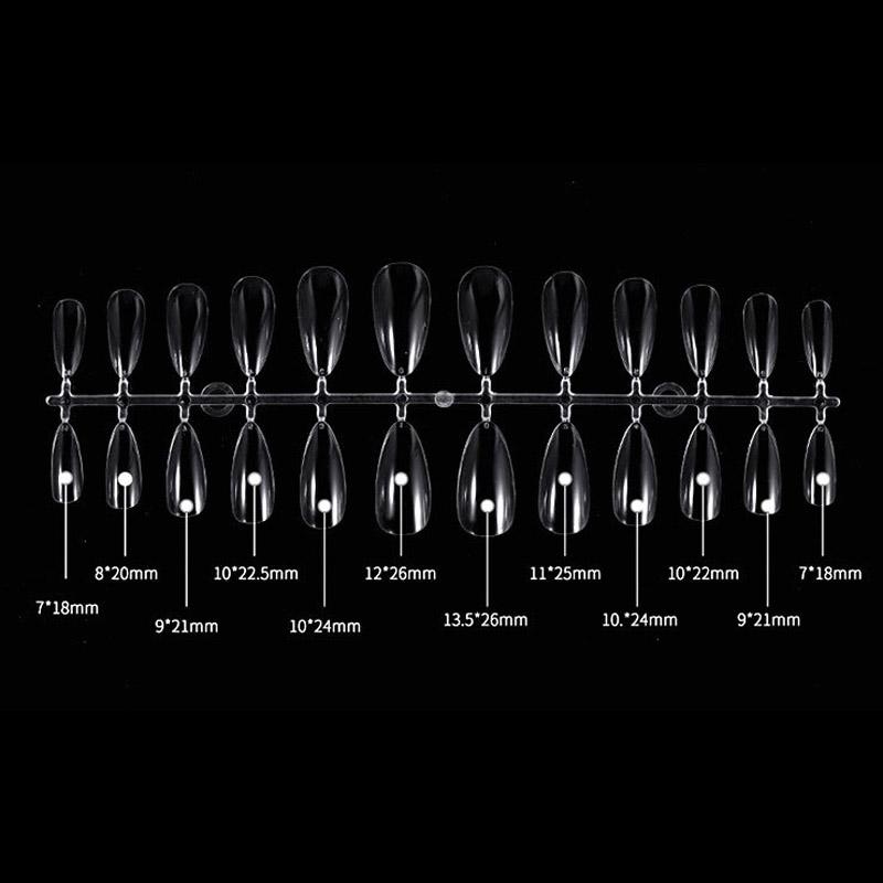 504 шт. прозрачные накладные ногти-стилеты акриловые балерины длинные накладные ногти полупокрытие гроб профессиональные накладные ногти