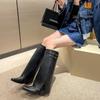 Fashion Women Boot 2024Winter Pointed Fashion Trouser Sleeve Boot Elegant Woman Heel Shoe Fashion Women Shoe Women High Knight Boot Bota