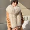 Зимний длинный меховой шарф для женщин Пушистые мягкие шарфы из натурального монгольского меха