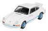 MINI GT 1/64 Porsche 911 Carrera RS 2.7 Grand Prix White/Blue Livery (Left Hand Drive) Finished Product