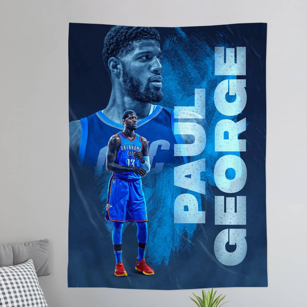 Basketball Player Paul George Chart Tapestry for Living Room Home Dorm Decor Art Home Decor