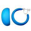 Серьги для женщин Популярные серьги No Pain Синие толстые большие 40 мм серьги-кольца Серьги из смолы Miyabi Grace Miyabi Grace Не проколотые Не проколотые