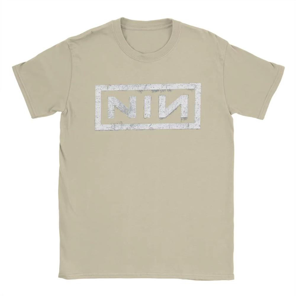NIN Retro Logo Nine Inch Nails T-Shirt Men's Women Fashion Cotton Tee Shirt Round Neck Short Sleeve T Shirts Gift Idea Clothes