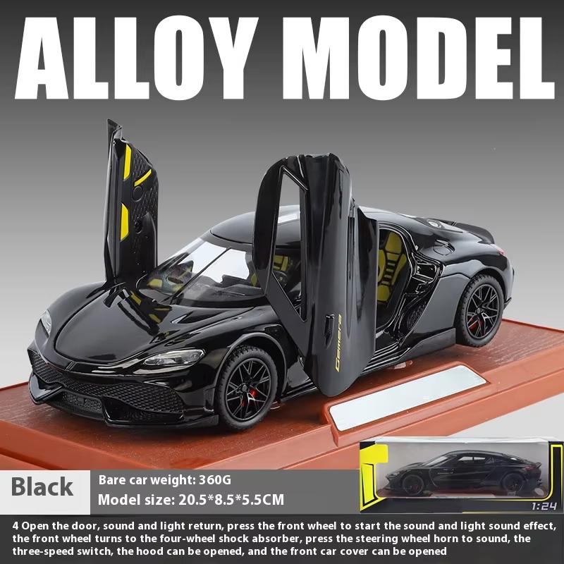 Новый 1:24 Gemera GT Super Sport Car Alloy Diecast Metal Model Car Sound & Light Hobby Collectibles Trendy Decoration Gift For Boyfriend