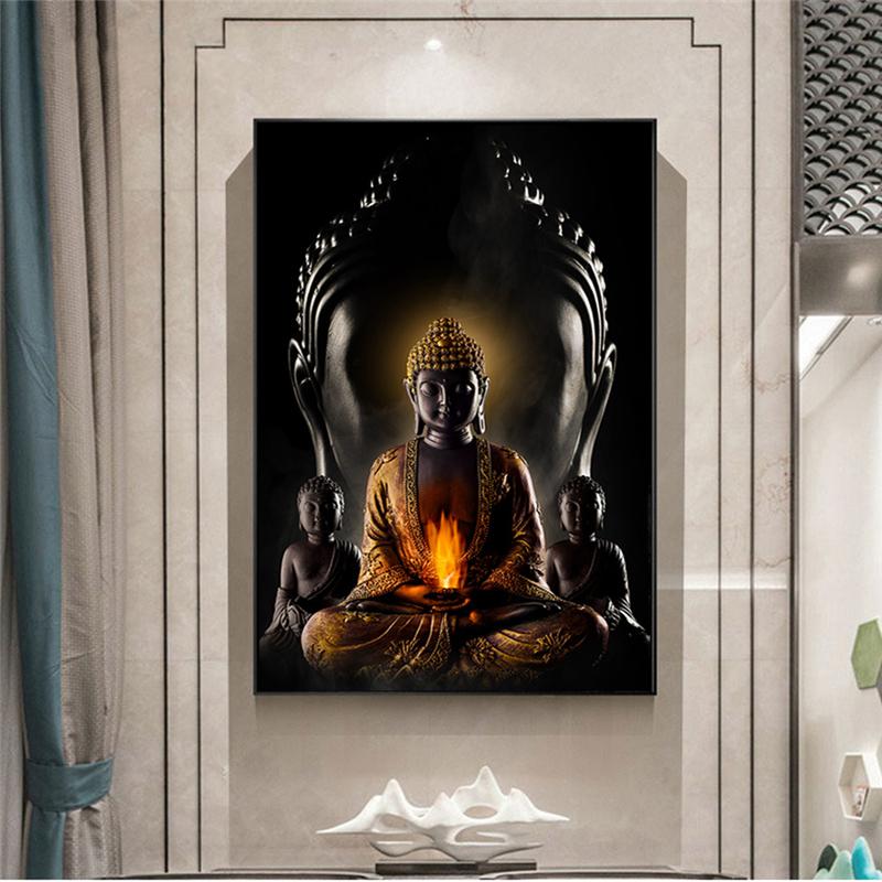 God Buddha Wall Art Canvas Prints Modern Buddha Canvas Art Paintings On The Wall Canvas Pictures Buddhism Posters Wall Decor
