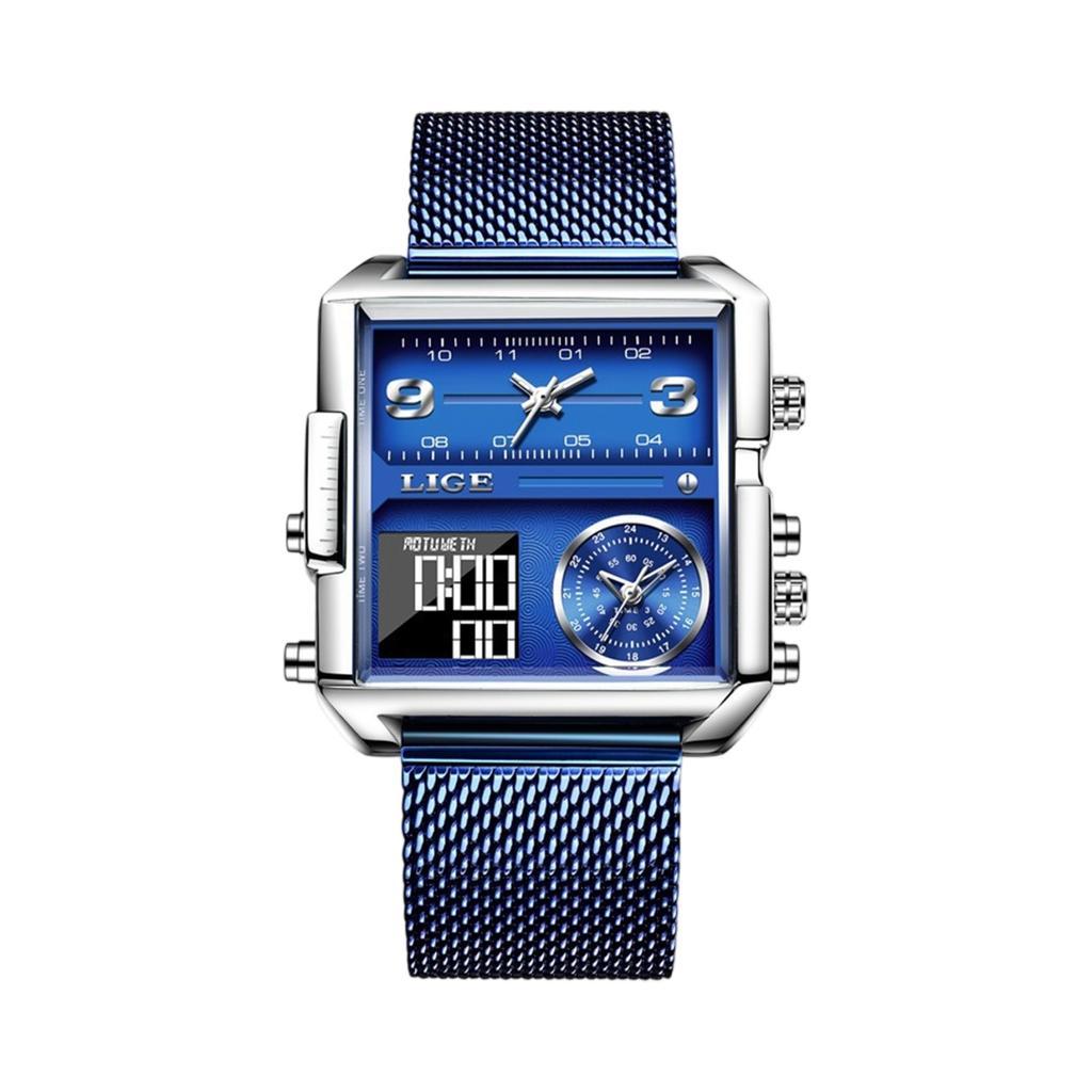 Мужские водонепроницаемые светящиеся наручные часы-будильник для бега