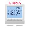 1-10 шт. программируемый термостат для газового котла, регулятор температуры нагрева воды, ручное управление, ЖК-термостат с замком для детей, умный дом