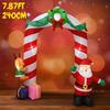 7.87FT Inflatable Toy Santa Man Arch Animal Gift Box with LED Light Xmas Decoration for Yard Supplie Home Ornament Festive Gift