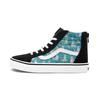 Sk8 High Top Kids Skate Shoes Black Green Print Kids Sneakers VN0A4BUX3V7