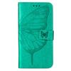 For Samsung Galaxy S24 Ultra Wallet Case with Wrist Strap Butterfly Imprint Leather Phone Cover