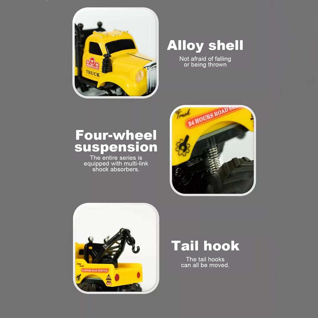 Радиоуправляемый грузовик, Радиоуправляемый полугрузовик с прицепом, Радиоуправляемый грузовик 1/64 масштаб сплава, 2025 Новый Радиоуправляемый грузовик, 2.4 ГГц пульт дистанционного управления, Для детей Подарки