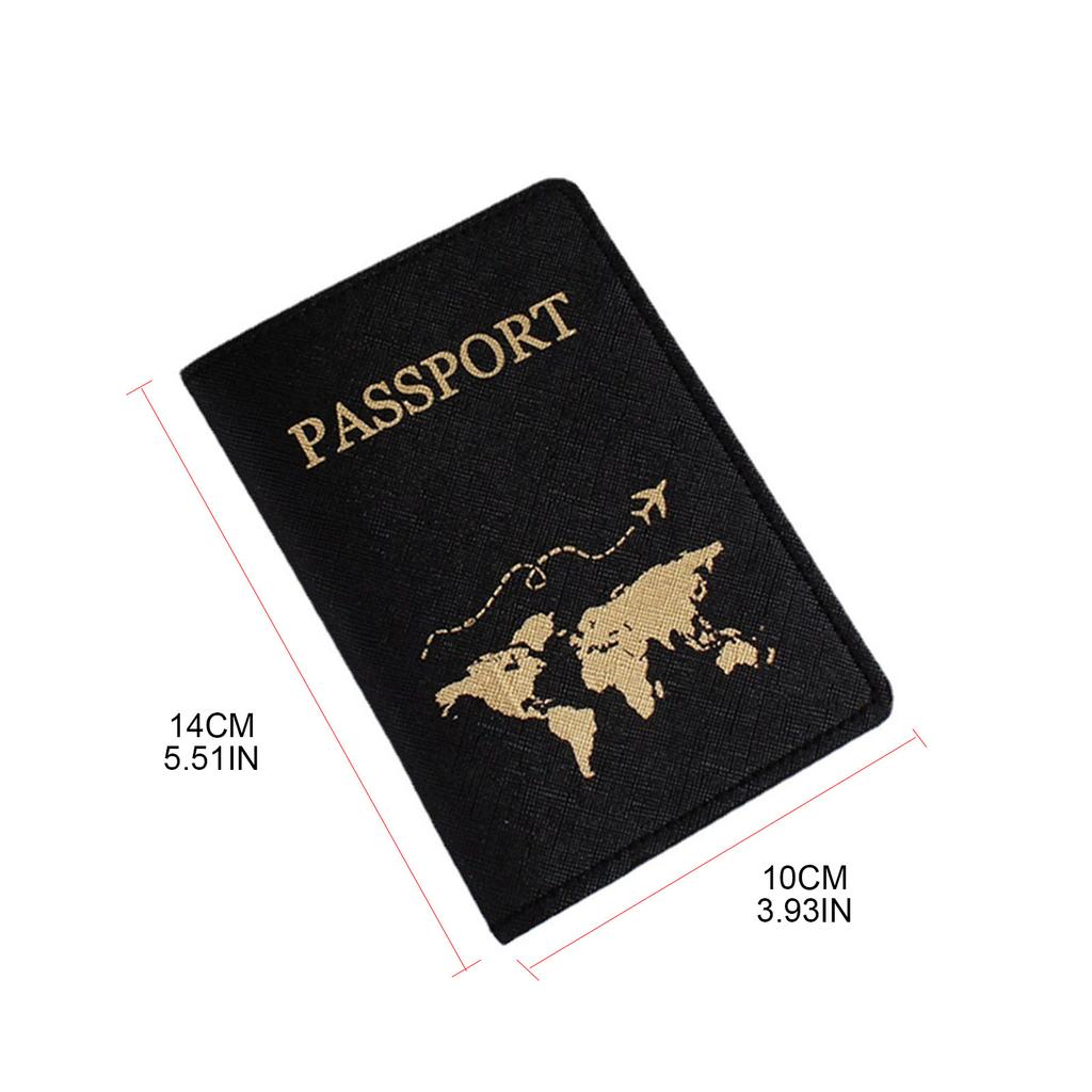 PU Leather Passport Case Holder Travel Credit Card Protector Lover Couple Wedding Gift for Women Men