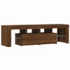 VidaXL TV Cabinet with LED Lights Brown Oak 140x36.5x40 Cm, Tv Stand, Media Cabinet, Hifi Cabinet, Tv Unit, Unit 822643