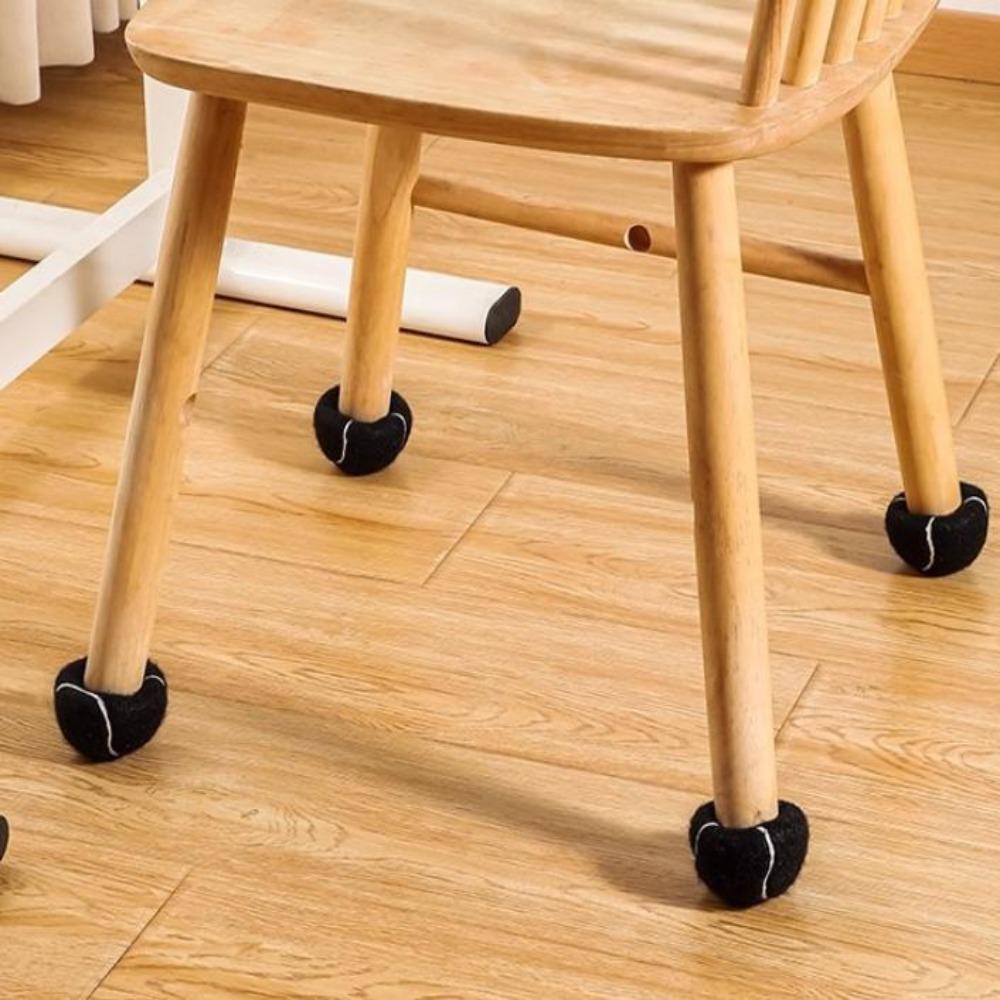 4Pcs Tennis Shape Chair Table Leg Covers Anti-noise Protective Sleeve Furniture Leg Cover Wear Resistant Dining Table Socks