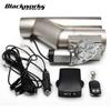Universal 2.5" 3" Electric Exhaust Cutout Kit Y Pipe Exhaust Control Valve Single Valve System Switch With Remote Control Kit