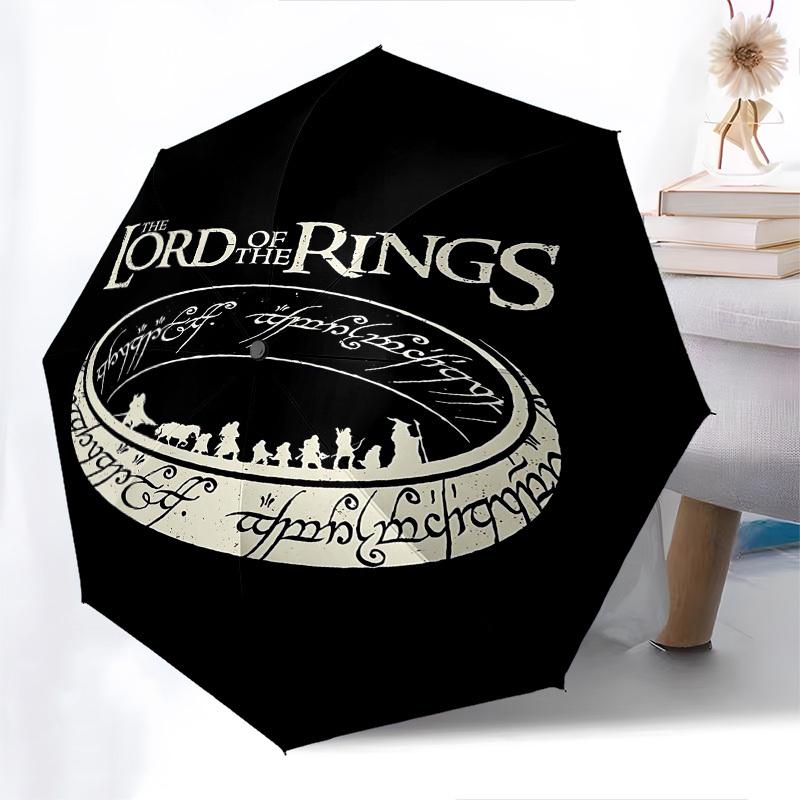 1pc Lord of the Rings Automatic Folding Umbrella - Compact 8-Rib Design, Durable Plastic & Iron1310L
