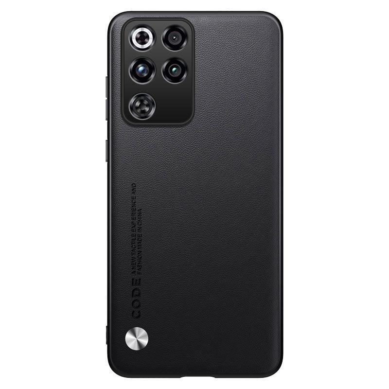 Чехол Red Magic 11 Air и 10 Pro с текстурой кожи, полное покрытие, Черный Акула 5, Однотонный кожаный деловой защитный чехол