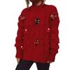 Women's Fashion Fall And Winter Christmas Loose Round Neck Pullover Knitted Sweater