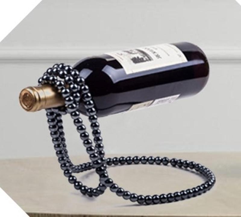 Уникальная плавающая стойка для бутылок вина, удобный плавающий держатель для вина, стильное хранилище для любителей вина