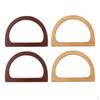 2 Pairs Simple Wooden Bag Handle Coat Rack Replacement Purse Making Supplies