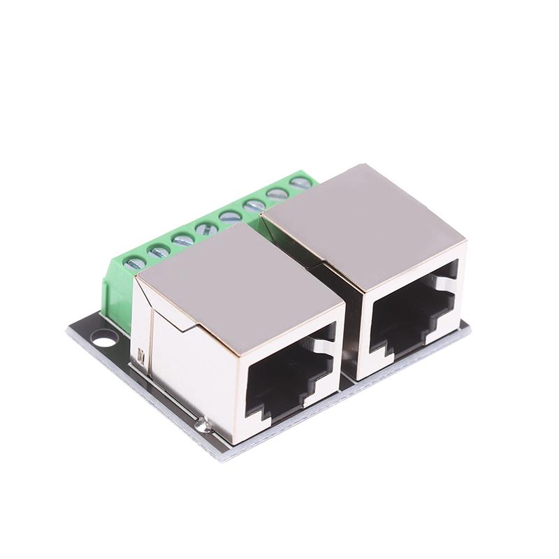 1 шт. Rj45 одинарная/двойная плата адаптера женского пола Сетевой адаптер Rj45 превращает 3,5-шаговый терминал в 8-контактный сетевой адаптер