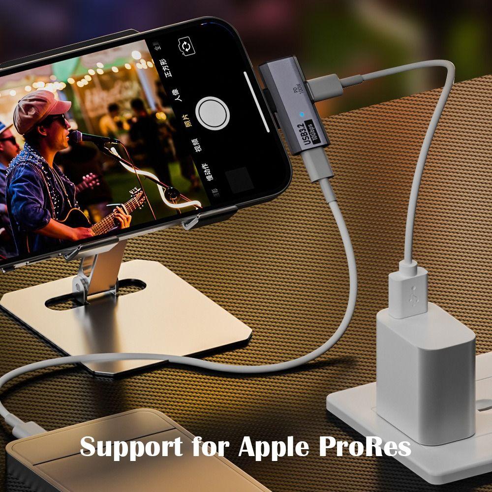 PD 100W 2 In 1 OTG Splitter 20V 5A USB-C To USB 3.2 Adapter Type-C Charging Converter