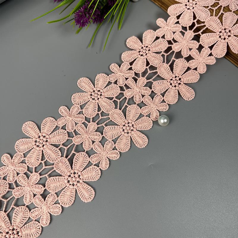 2Yards Exquisite Lace Cotton Embroidery Ribbon Lace Trim Skirt Sewing Accessories Clothing Decorative Materials High Quality New