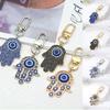 Zinc Zinc Alloy Turkish Blue Eye Pendant Korean Style Backpack Charms Mini Demon Eye Hand Keychain  Gift