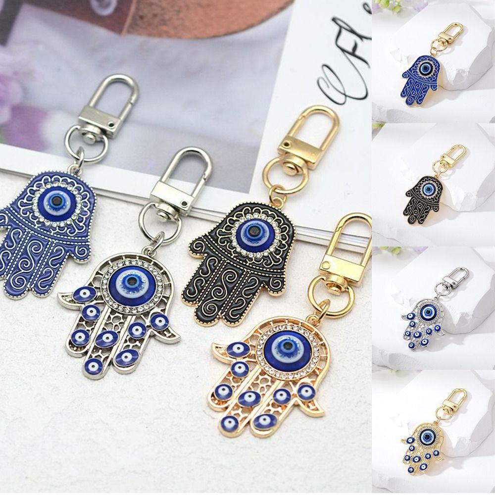 Zinc Zinc Alloy Turkish Blue Eye Pendant Korean Style Backpack Charms Mini Demon Eye Hand Keychain Gift