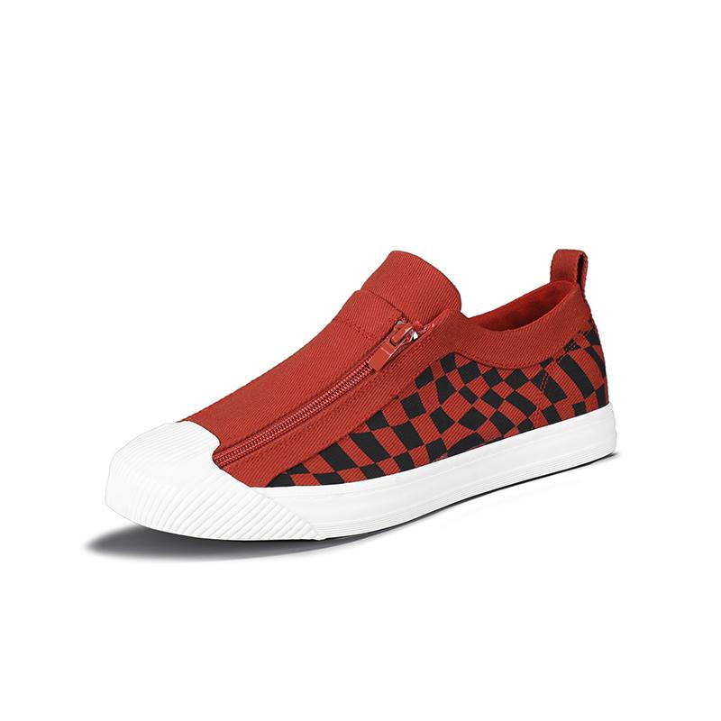 2024 Fashion Men's Casual Shoes Red Checkered Man Canvas Shoes Breathable Espadrilles Men Flat Classic Men's Vulcanized Sneakers
