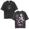 Anime Hunter X Hunter Phantom Troupe Washed Tshirts Hisoka Graphic Print T Shirts Men Women  New  Cotton Tee Shirt