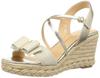 Stuart Sandals Ribbon Motif Cross Strap Jute Sandals 6501 Cm E [Jill Shoe] Women's GD/ 23.0