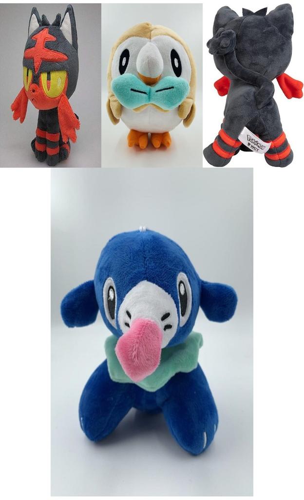 10" Плюшевая игрушка Kemon Legend Rowlet Litten Popplio, мягкая и обнимаемая кукла-животное